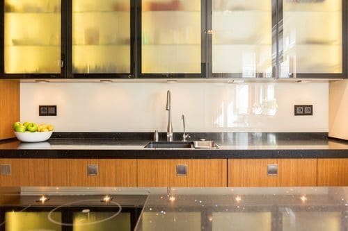 Professionally lit luxury kitchen interior photographed for a Tampa Bay real estate listing